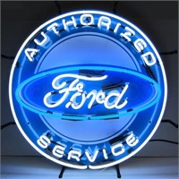AUTO – FORD AUTHORIZED SERVICE NEON SIGN WITH BAC