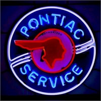 AUTO – XTRA – PONTIAC SERVICE NEON SIGN WITH BACK