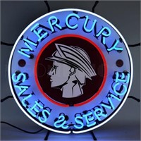 AUTO – XTRA – MERCURY NEON SIGN WITH BACKING