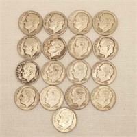 17 Roosevelt Dimes to 1964
