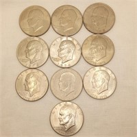 10 Eisenhower Dollars 1971-76