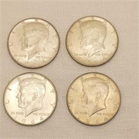 4 Kennedy 1964 Half Dollars