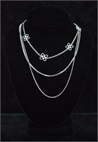 Sterling Silver Triple Strand Necklace