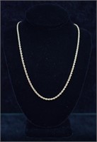 14k Gold Rope Twist Chain Necklace