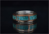Sterling Silver & Copper Southwest Design Ring