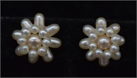 Genuine Pearl Earrings w/ 14k Gold Posts