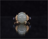 14k Gold Jade & Opal Ring