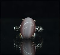 Sterling Silver Mauve Tiger's Eye Ring
