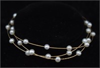 14k Gold Genuine Pearl Bracelet