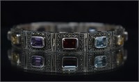 Sterling Silver Multi-stone Bracelet