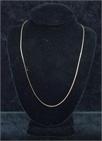 14k Gold Delicate Flat Chain Necklace