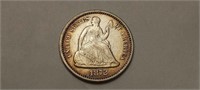 1872 Seated Liberty Half Dime Extremely High Grade