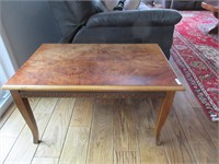 VINTAGE FIGURED WALNUT END TABLE