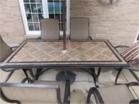 8PC TILE TOP PATIO SET