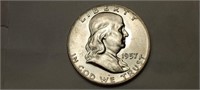 1957 D Franklin Half Dollar Uncirculated