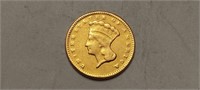 1874 $1 Type 3 Indian Princess Gold Coin