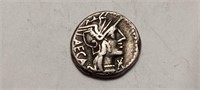125 BC Roman Republic Silver Coin High Grade