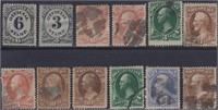 US Stamps 1870s Officials Used on card CV $150+