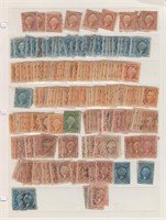 US Stamps 1860s 1st Issue Revenues Used, on page w