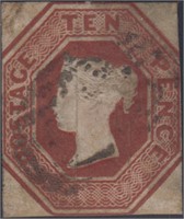 Great Britain Stamps #6 Used with thins CV $1500