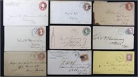 US Stamps 1860s Covers Postal History, small group
