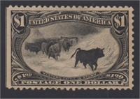 US Stamps #292 Mint No Gum Cattle in the  CV $850