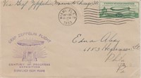 US Stamps #C18 on Cover, Oct 23 1933 Graf Zeppelin