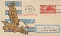 US Stamps #UXC1 FDC Handpainted cachet with addres