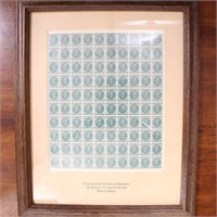 CSA Stamps Framed Dietz Altered Plate pane of 100