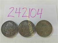 3 Low mintage 1930's Silver Dollar Coins