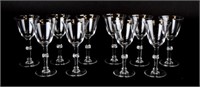 10 Lalique Beaugency Stemware Cordial Glasses