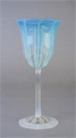 LC Tiffany Favrile Opalescent Blue Green Wine