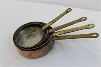 Vintage Brass and Copper Measuring Cups