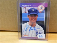 1989 Al Leiter Autographed Baseball Card