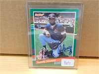 1991 Sandy Alomar Jr Autographed Baseball Card
