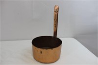 Vintage Copper Pot with Decorative Handle