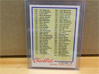1978 Baseball Opee Chee Check List