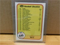 1981 Baseball Fleer Checklist - White Socks / Mets