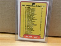 1982 Baseball Fleer Checklist - Reds / A's