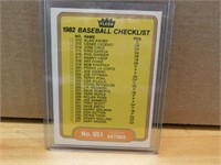1982 Baseball Fleer Checklist - Astros / Phillies