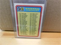 1983 Baseball Donruss Checklist - 547 - 653