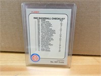 1983 Baseball Fleer Checklist - Cubs / A's