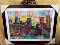Dean Russo Brooklyn Bridge Framed Print