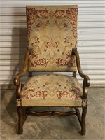 28 - LARGE NEEDLEPOINT CHAIR