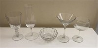 3 TRAYS OF MISC STEMWARE