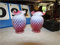 2- SMALL FENTON VASES