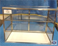 Counter Top Display Case. Glass and metal