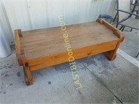 Heavy duty rustic wooden bench