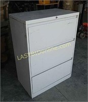 Wide Metal 3-Drawer File Cabinet
