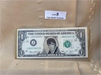 Elvis Presley Commemorative $1 One Dollar Bill